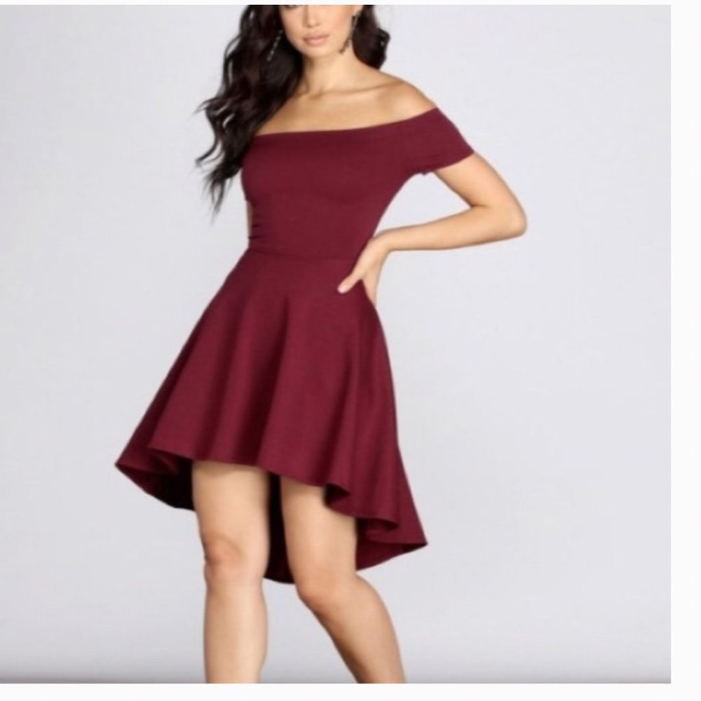 Sarin Matthews NWT High Low Cocktail Skater Dress